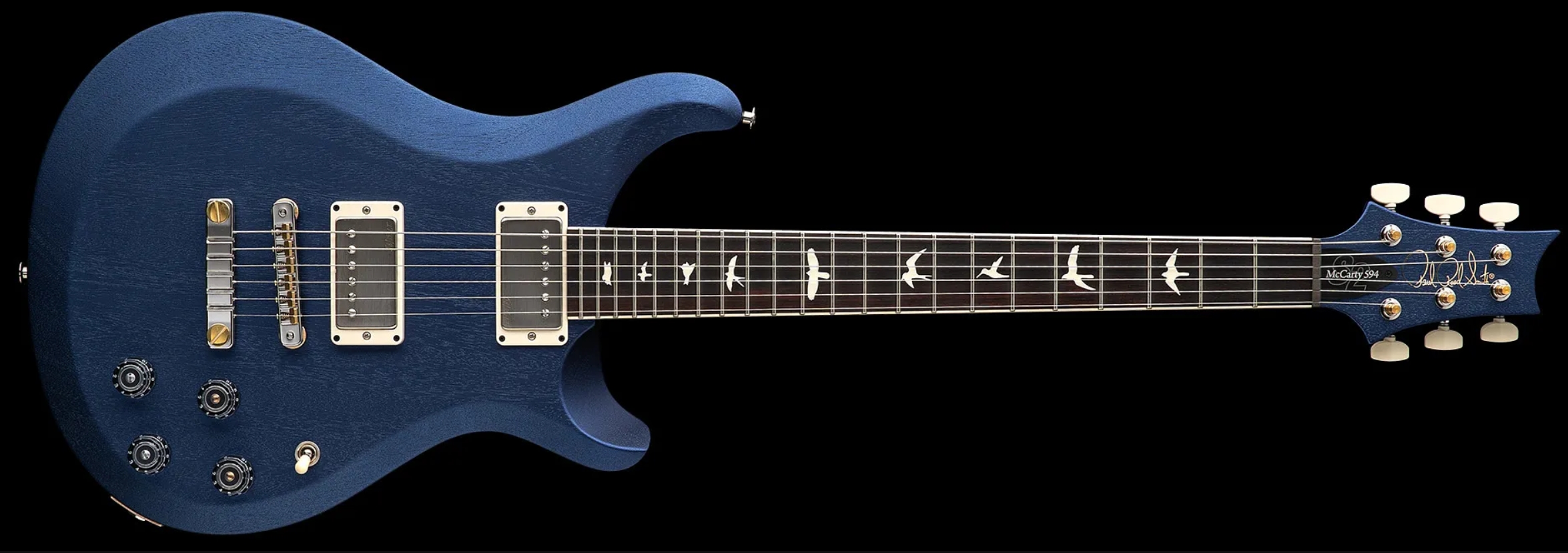 Prs Mccarty 594 Thinline S2 Usa 2h 58/15lt Ht Rw - Metallic Midnight Satin - Double cut electric guitar - Variation 2