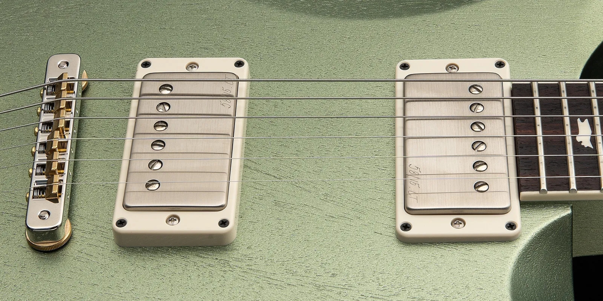 Prs Mccarty 594 Thinline S2 Usa 2h 58/15lt Ht Rw - Mavis Mint Metallic Satin - Double cut electric guitar - Variation 4