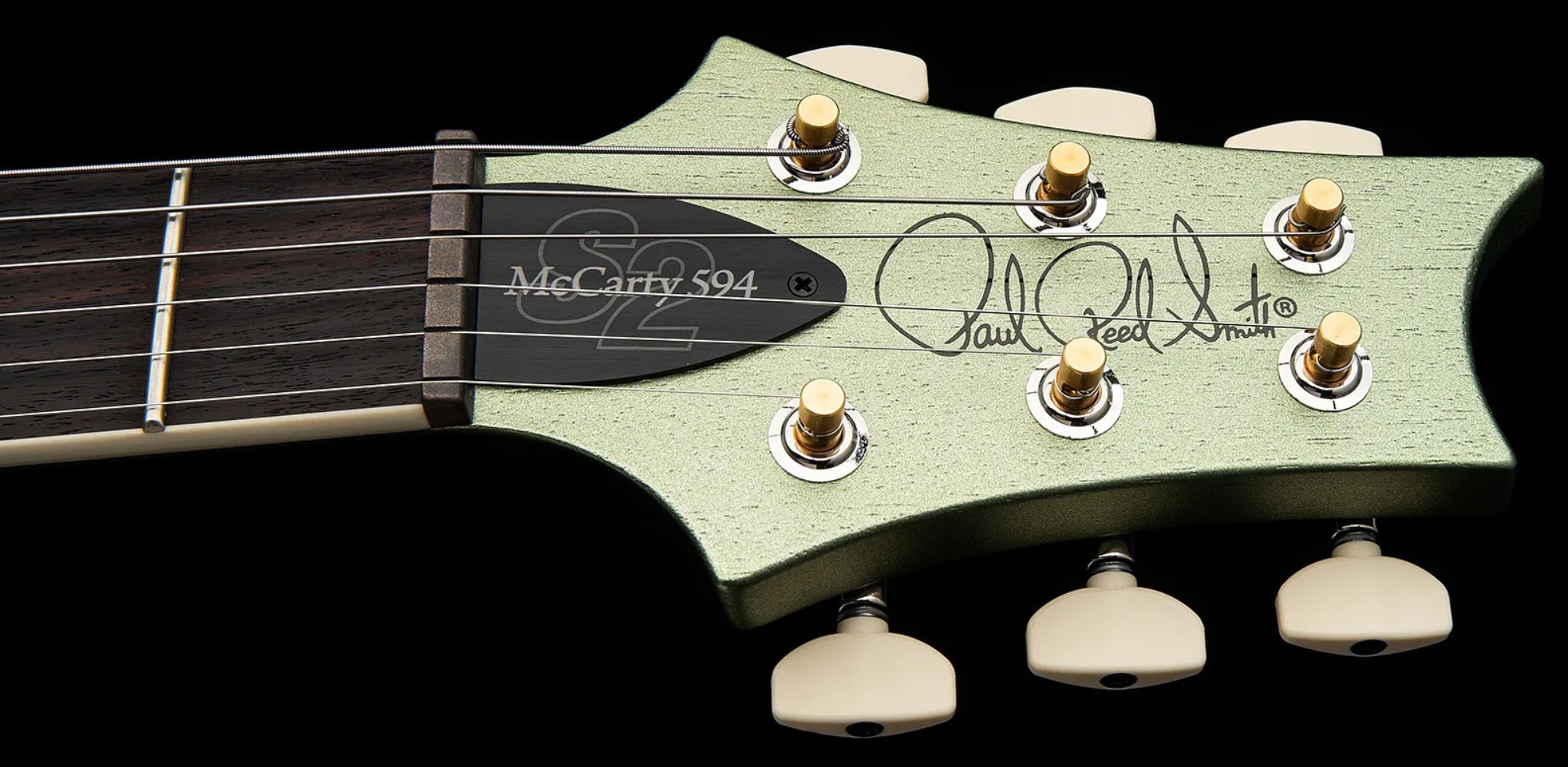 Prs Mccarty 594 Thinline S2 Usa 2h 58/15lt Ht Rw - Mavis Mint Metallic Satin - Double cut electric guitar - Variation 5