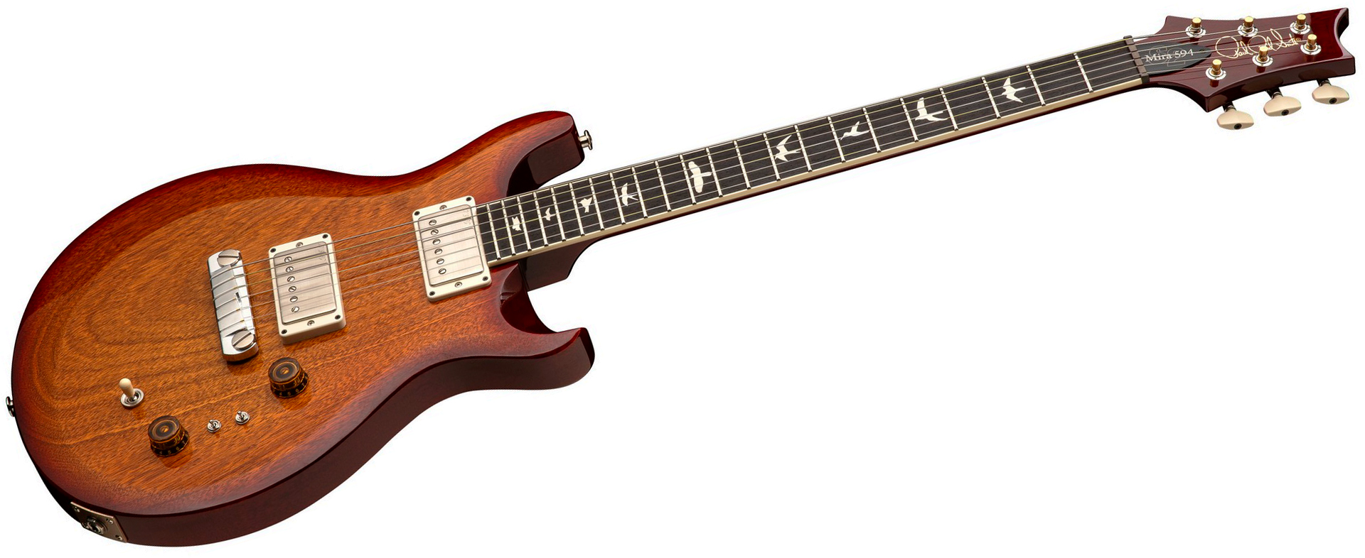 Prs Mira 594 S2 Usa 2h Ht Rw - Dark Cherry Sunburst - Double cut electric guitar - Variation 1