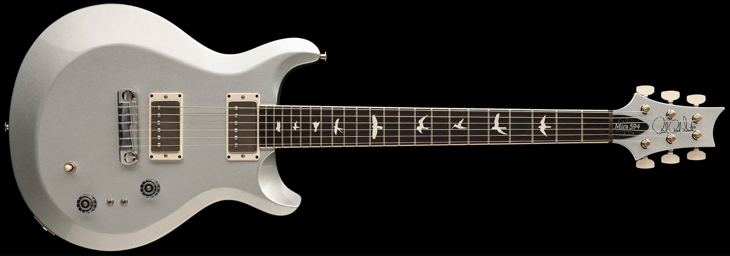 Prs Mira 594 S2 Usa 2h Ht Rw - Platinum Metallic - Double cut electric guitar - Variation 2