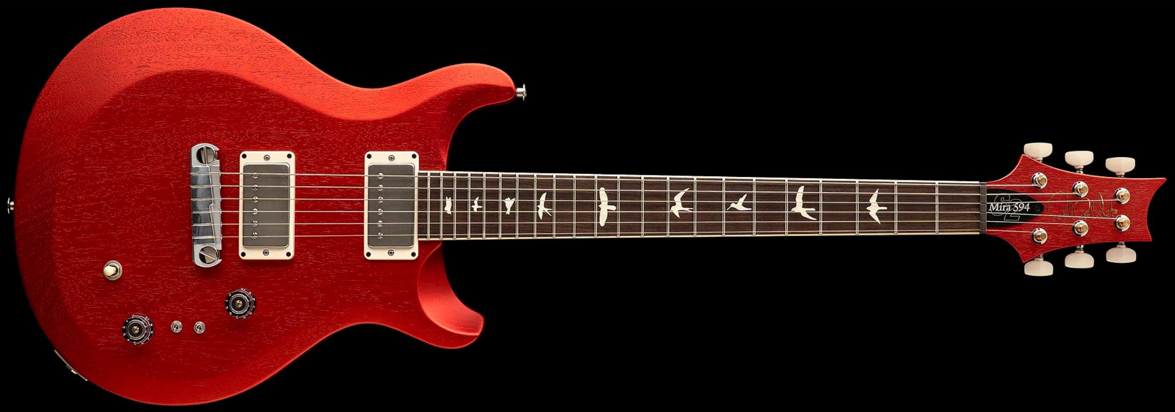 Prs Mira 594 Satin S2 Usa 2h Ht Rw - Red Apple Metallic - Double cut electric guitar - Variation 2