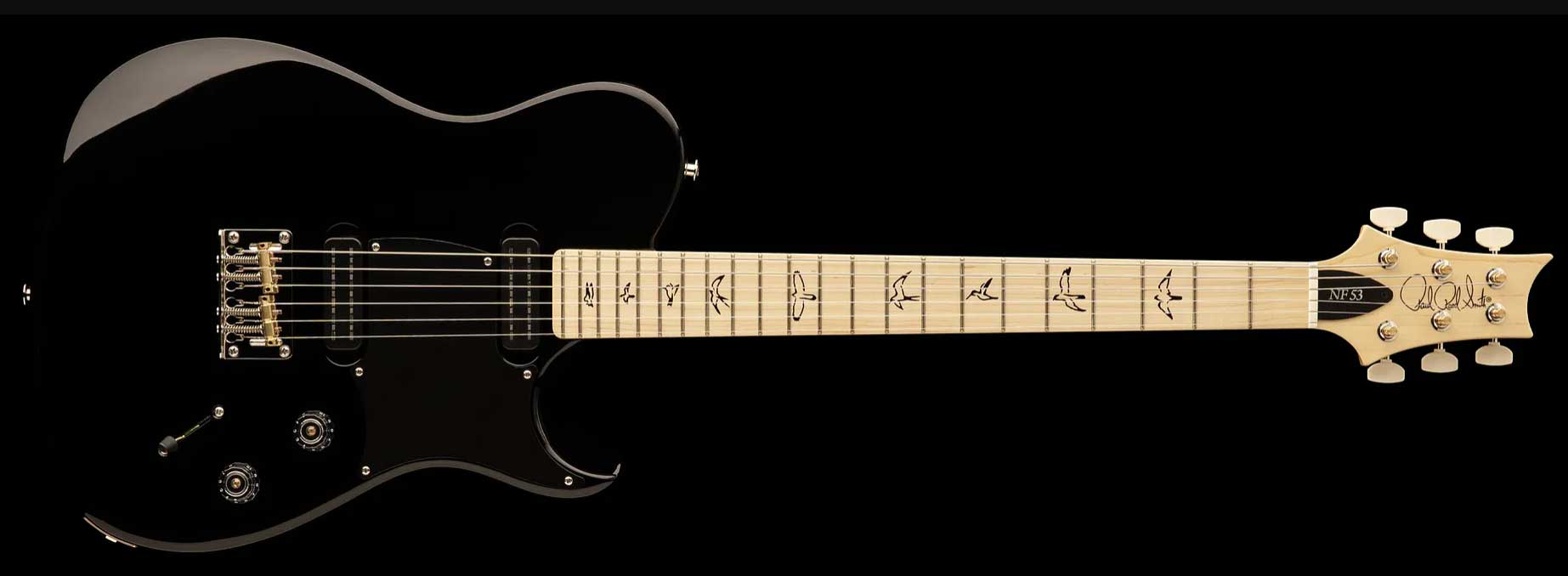 Prs Nf 53 Bolt-on Usa 2mh Ht Mn - Black - Tel shape electric guitar - Variation 2