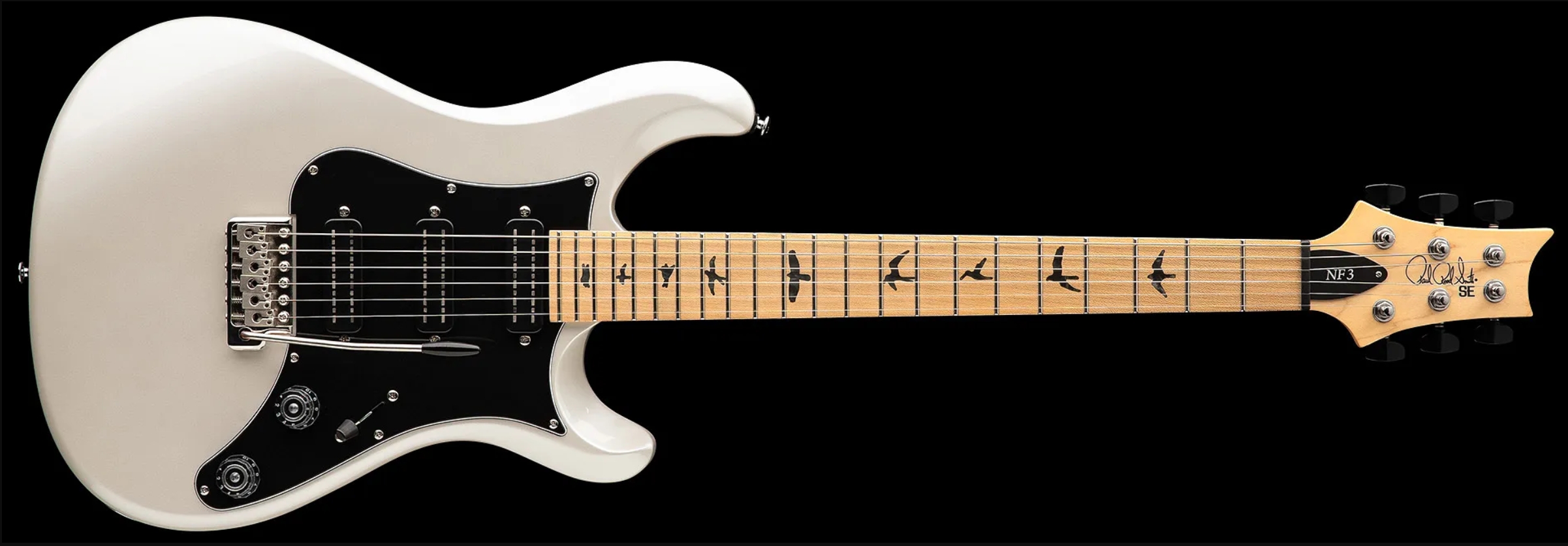 Prs Nf3 Maple Se Bolt-on 3mh Trem Mn - Pearl White - Double cut electric guitar - Variation 2