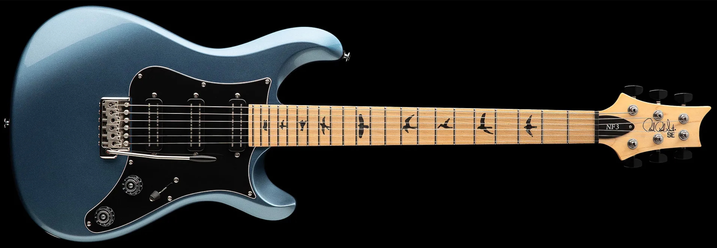 Prs Nf3 Maple Se Bolt-on 3mh Trem Mn - Ice Blue Metallic - Double cut electric guitar - Variation 2