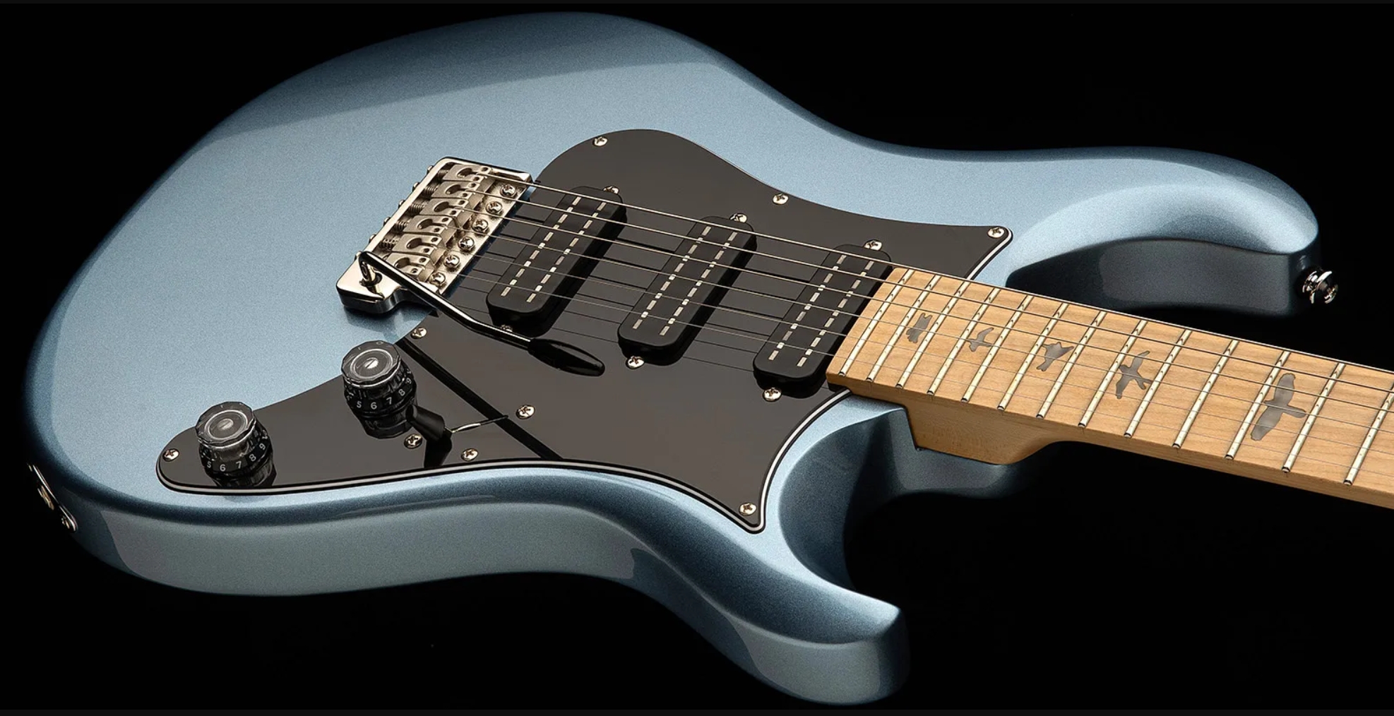 Prs Nf3 Maple Se Bolt-on 3mh Trem Mn - Ice Blue Metallic - Double cut electric guitar - Variation 3