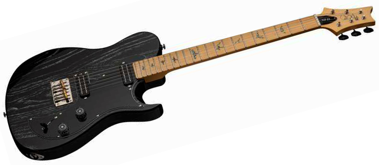 Prs Nf53 Se 2mh Ht Mn - Black Doghair - Tel shape electric guitar - Variation 1