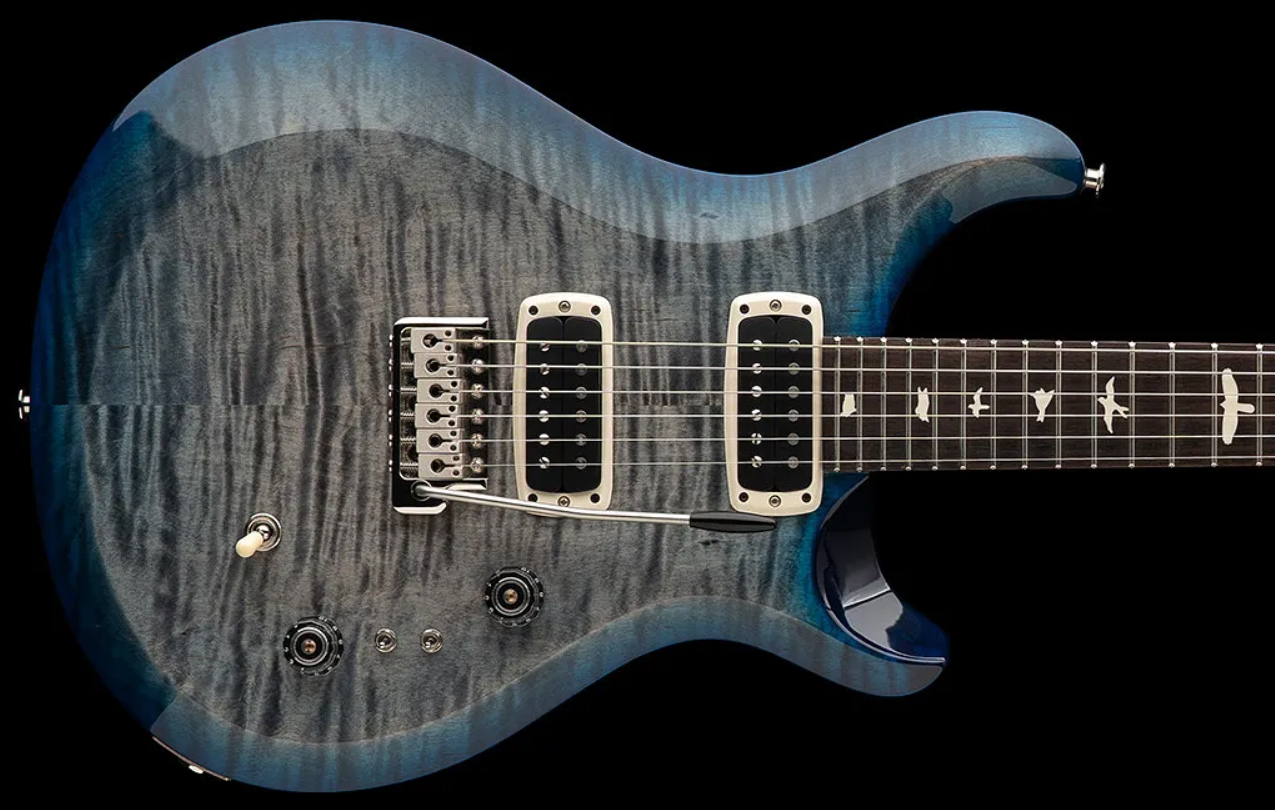 Prs S2 Custom 24-08 Usa 2h Tci Trem Rw - Faded Gray Black Blue Burst - Double cut electric guitar - Variation 2