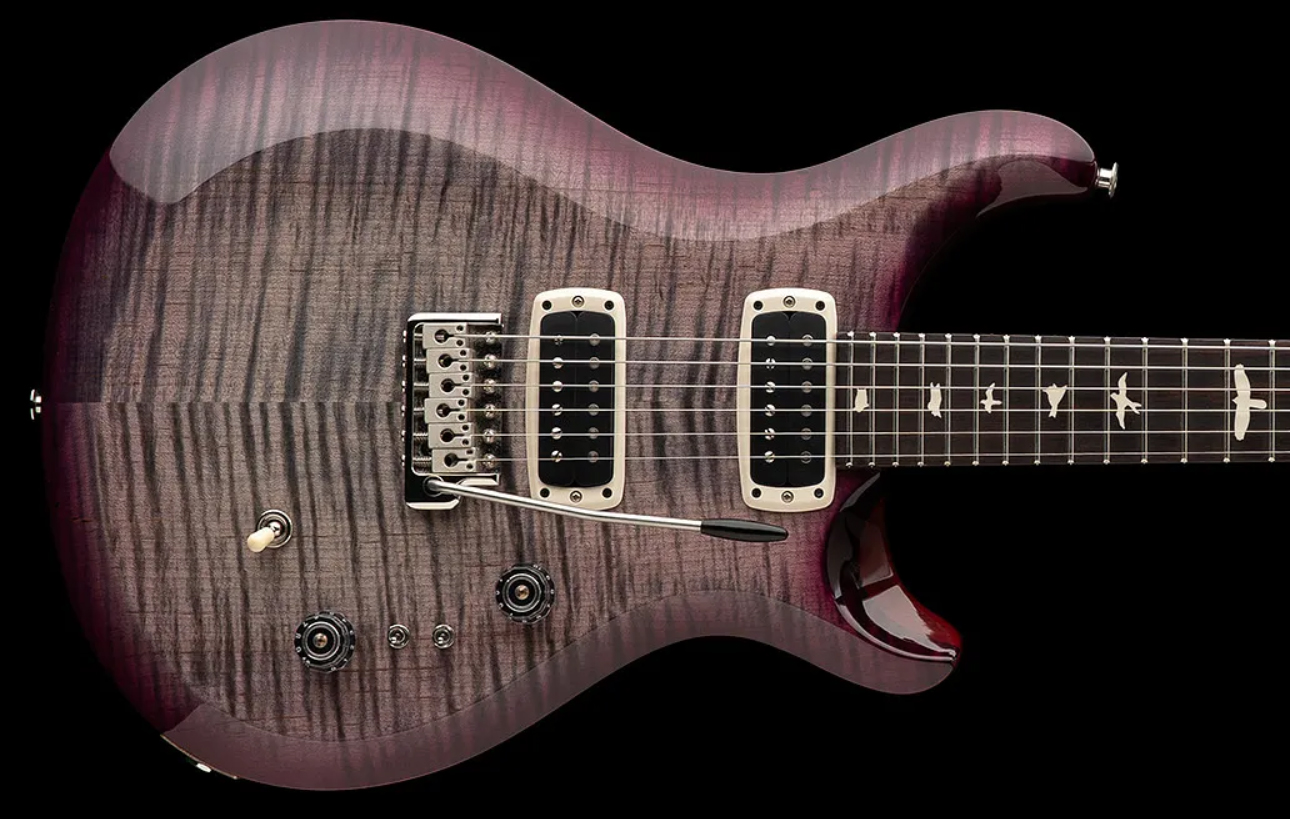 Prs S2 Custom 24-08 Usa 2h Tci Trem Rw - Faded Gray Black Purple Burst - Double cut electric guitar - Variation 2