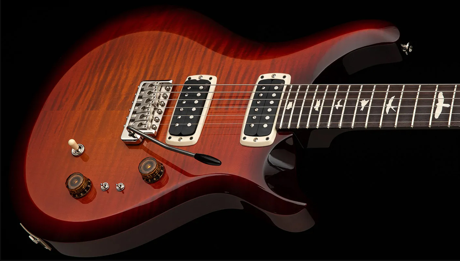 Prs S2 Custom 24-08 Usa 2h Tci Trem Rw - Dark Cherry Sunburst - Double cut electric guitar - Variation 2