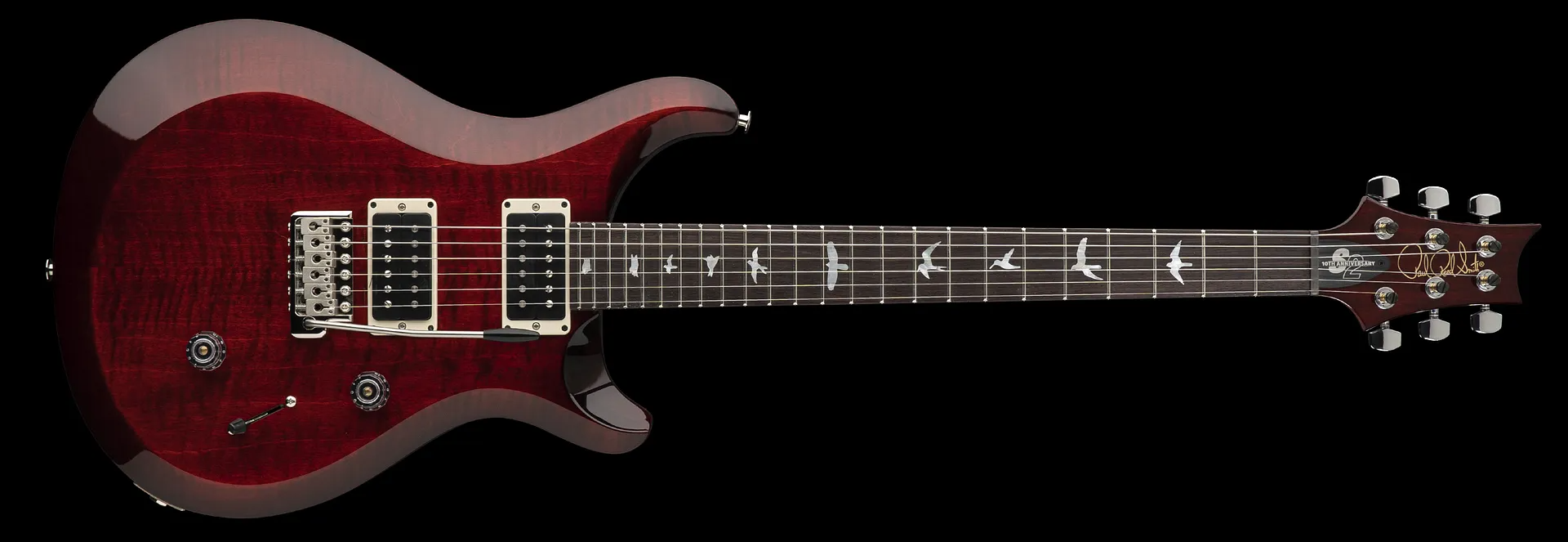 Prs S2 Custom 24 10th Ann. Ltd Usa 2023 2h Trem Rw - Fire Red Burst - Double cut electric guitar - Variation 2