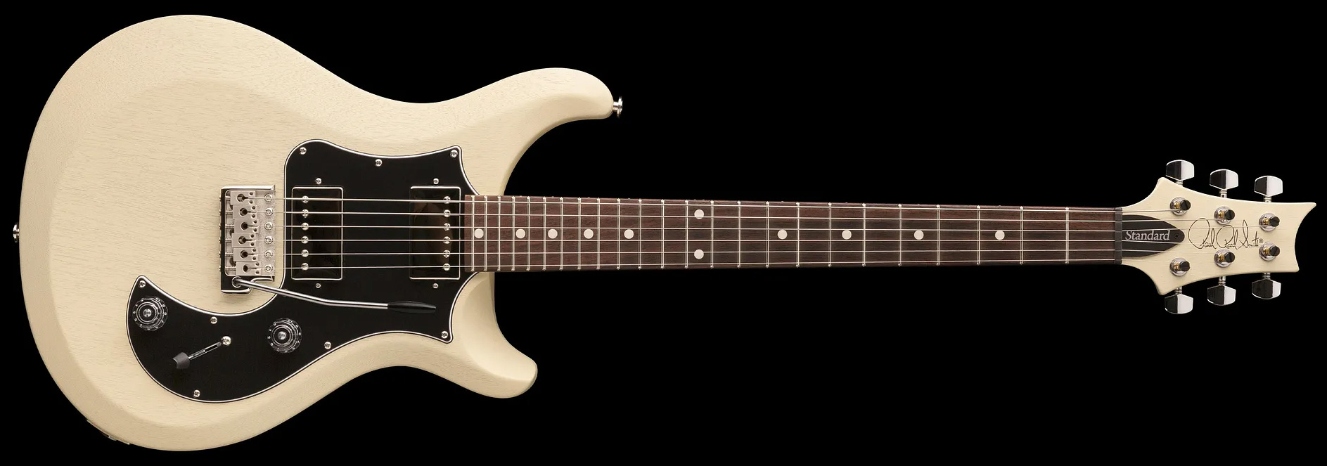 Prs S2 Standard 24 Satin Usa 2h Trem Rw - Antique White - Double cut electric guitar - Variation 1