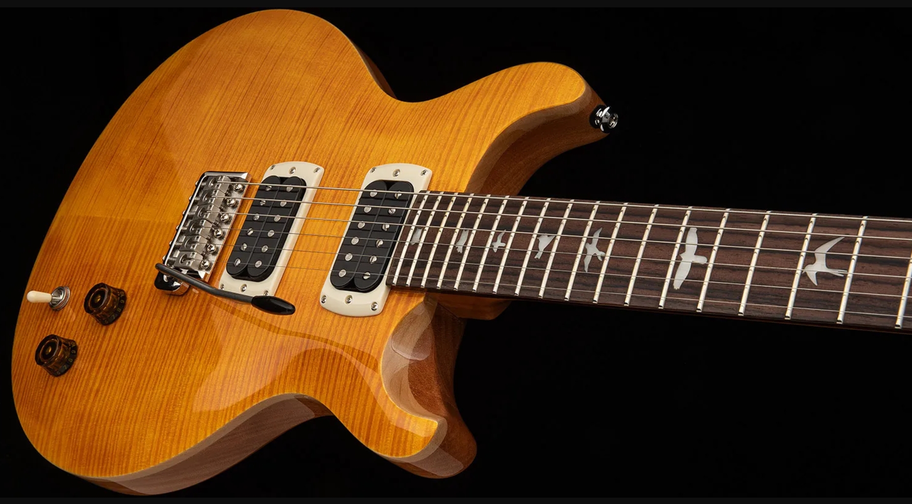 Prs Santana Se Signature 2h Trem Rw - Yellow - Double cut electric guitar - Variation 2