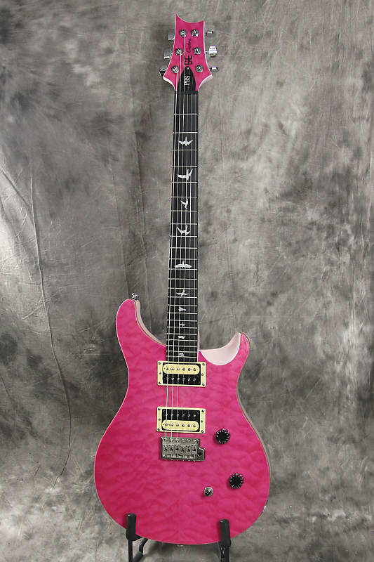 Prs Se Custom 24 2021 Hh Trem Rw +housse - Bonnie Pink - Double cut electric guitar - Variation 1