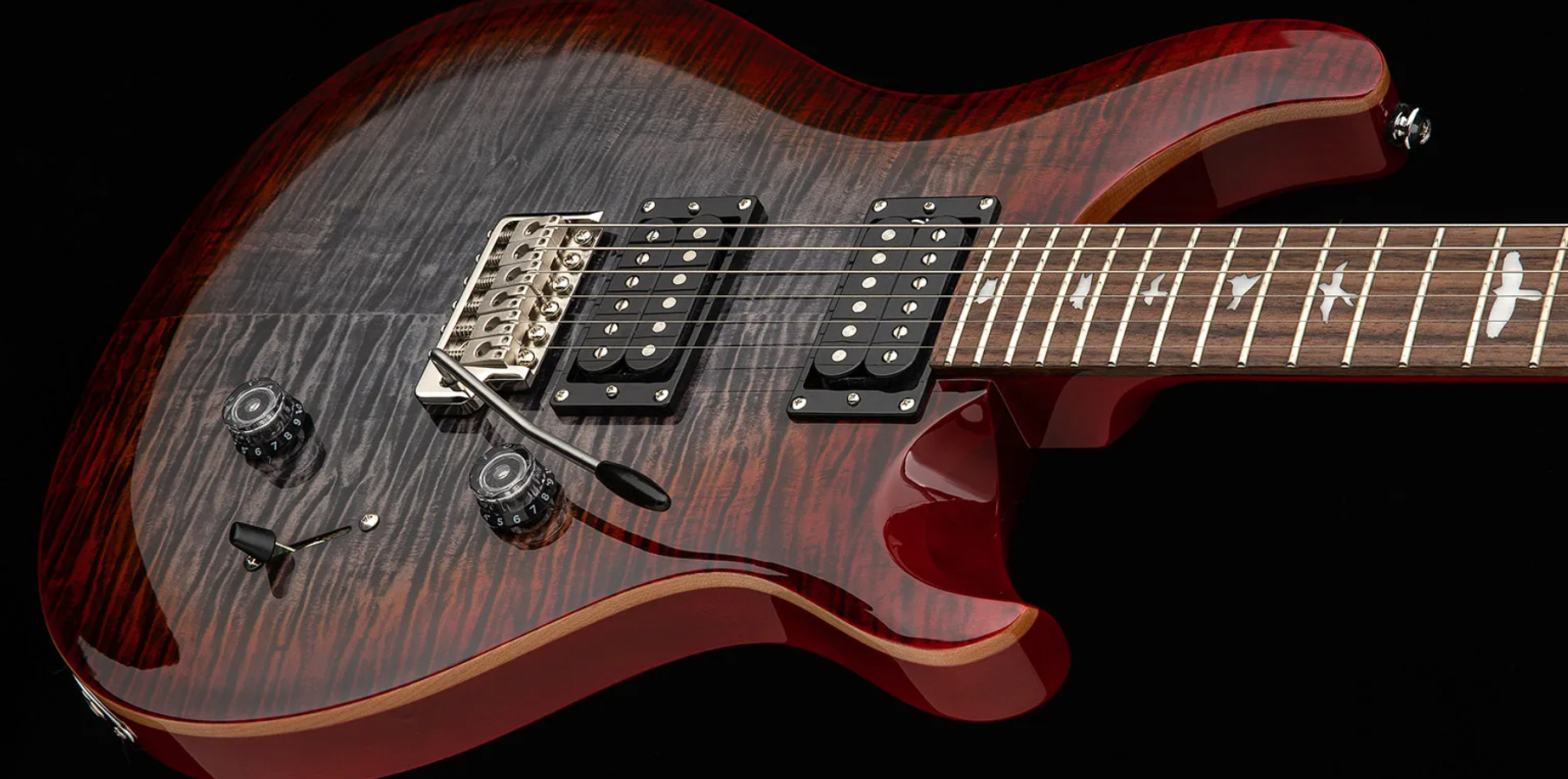 Prs Se Custom 24 2h 85/15s Trem Rw - Charcoal Cherry Burst - Double cut electric guitar - Variation 2