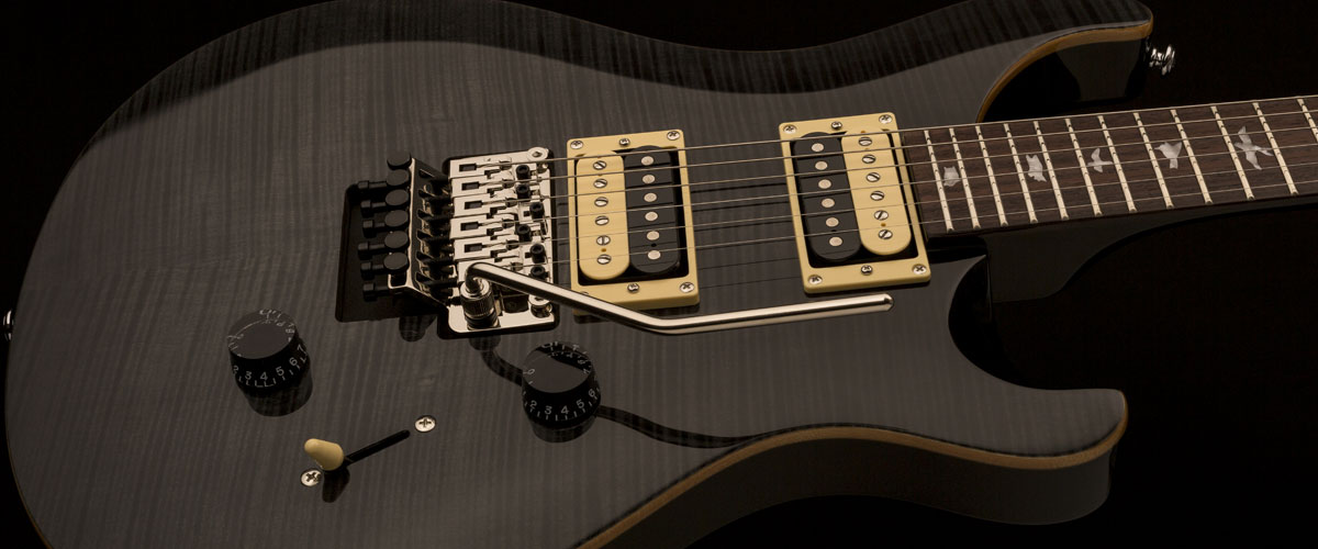 Prs Se Custom 24 Floyd 2021 Hh Fr Eb +housse - Charcoal Burst - Double cut electric guitar - Variation 2