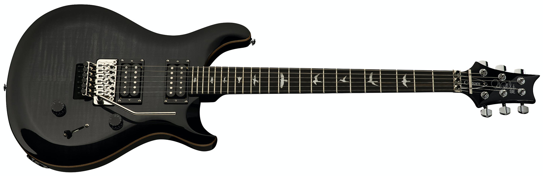 Prs Se Custom 24 Floyd 2023 2h Fr Eb - Charcoal Burst - Double cut electric guitar - Variation 1