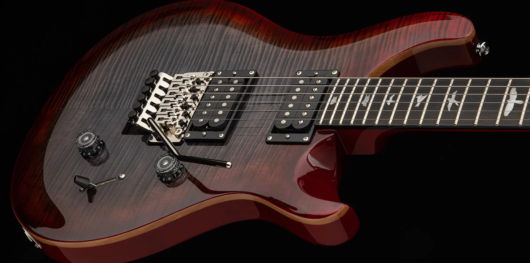 Prs Se Custom 24 Floyd 2h 85/15s Trem Rw - Charcoal Cherry Burst - Double cut electric guitar - Variation 2