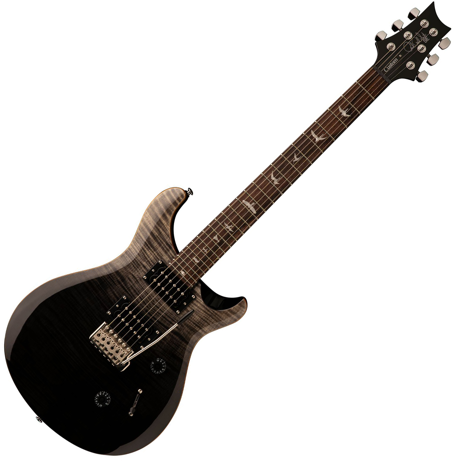 Prs SE Custom 24 Ltd 2020 - charcoal fade Solid body electric guitar grey