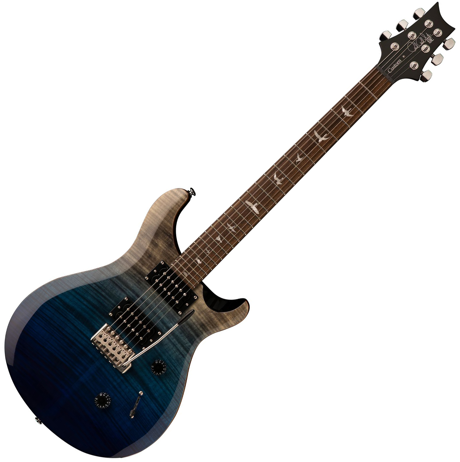 Prs SE Custom 24 Ltd 2020 charcoal blue fade Solid body electric