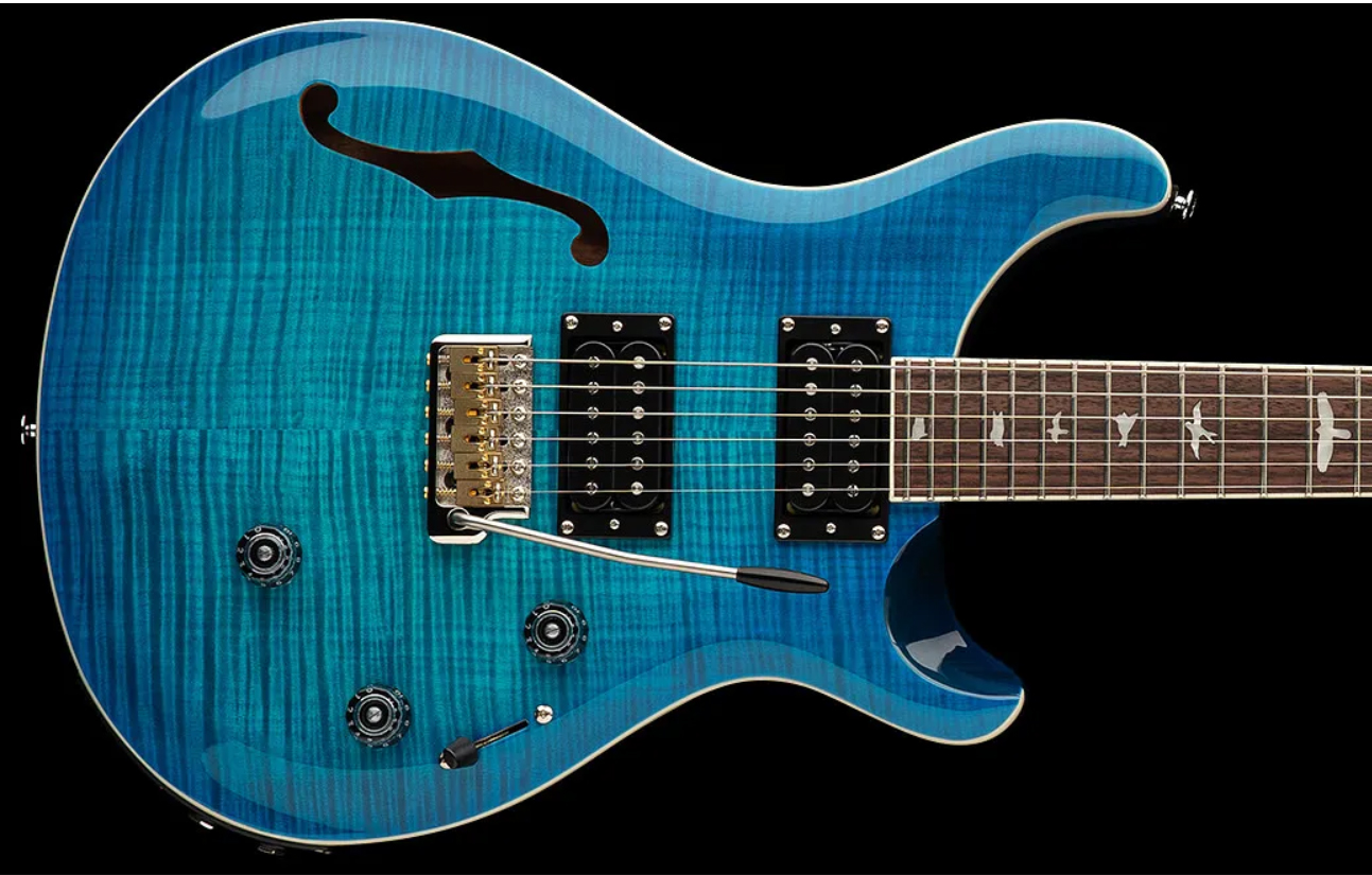 Prs Se Custom 24 Semi Hollow Piezo 2h Ht Rw - Lake Blue - Semi-hollow electric guitar - Variation 3