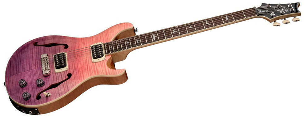 Prs Se Ed Sheeran Hollowbody I Piezo Baritone Signature Baryton 2h Ht Rw - Pink Ombre - Baritone guitar - Variation 2