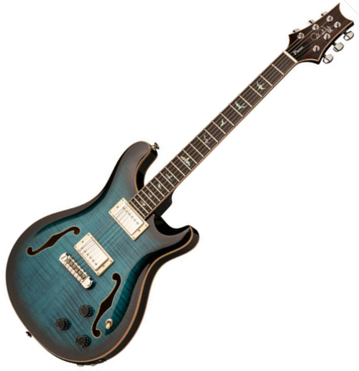 Prs Se Hollowbody Ii Piezo 2020 Hh Trem Eb - Peack Blue Smokeburst - Semi-hollow electric guitar - Variation 1
