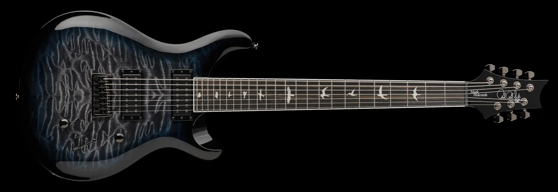 Prs Se Mark Holcomb Svn 2023 Signature 7c 2h Ht Eb - Holcomb Blue Burst - 7 string electric guitar - Variation 2