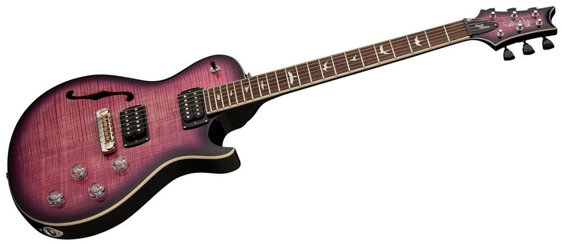 Prs Zach Myers Se Signature 2h Ht Rw - Elderberry Burst - Single cut electric guitar - Variation 1