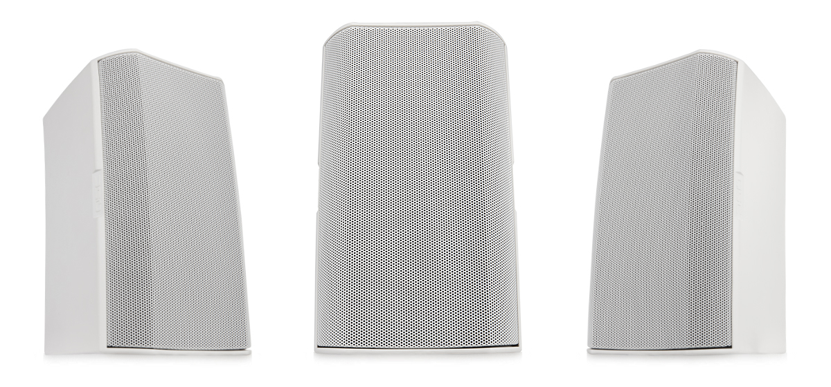 qsc white speakers