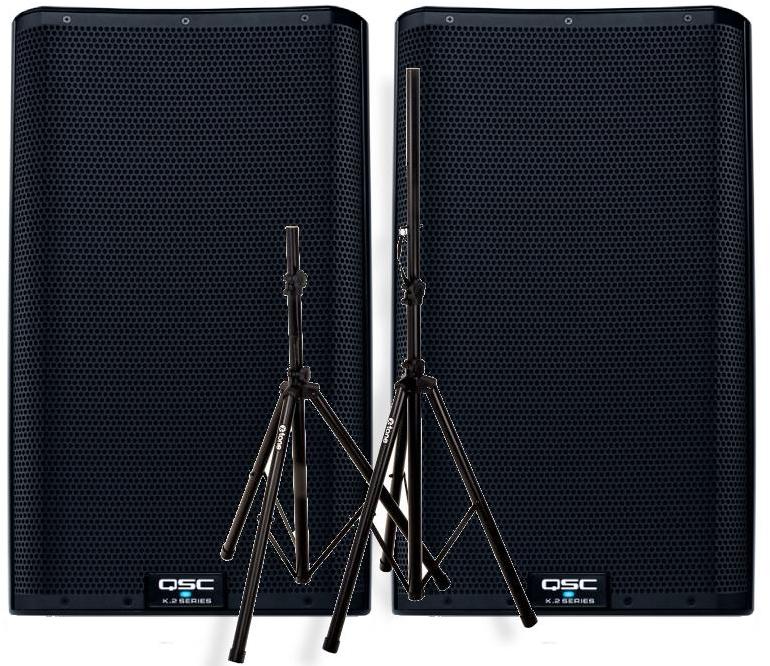 Complete pa system Qsc Pack K10.2 + Pieds
