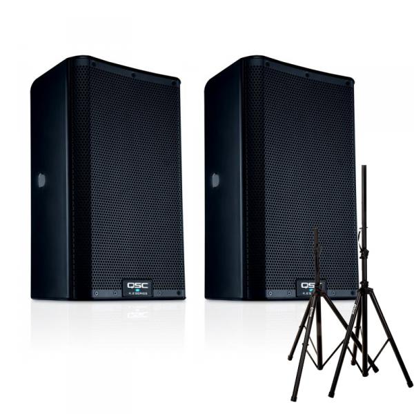 Complete pa system Qsc K8.2 + Stand XH6310