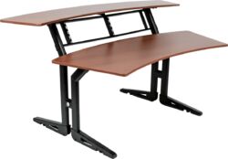 Furniture for studio Quiklok Two-level studio furniture + 8U rack - cherry wood