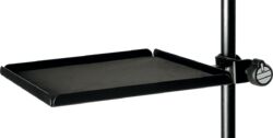 Rack panel / shelf / drawer Quiklok Tray with clamp for microphone stand and music stand - black