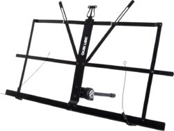 Music stand Quiklok Foldable table lectern - Black steel