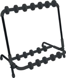 Stand for 6 guitars with adjustable dividers - black