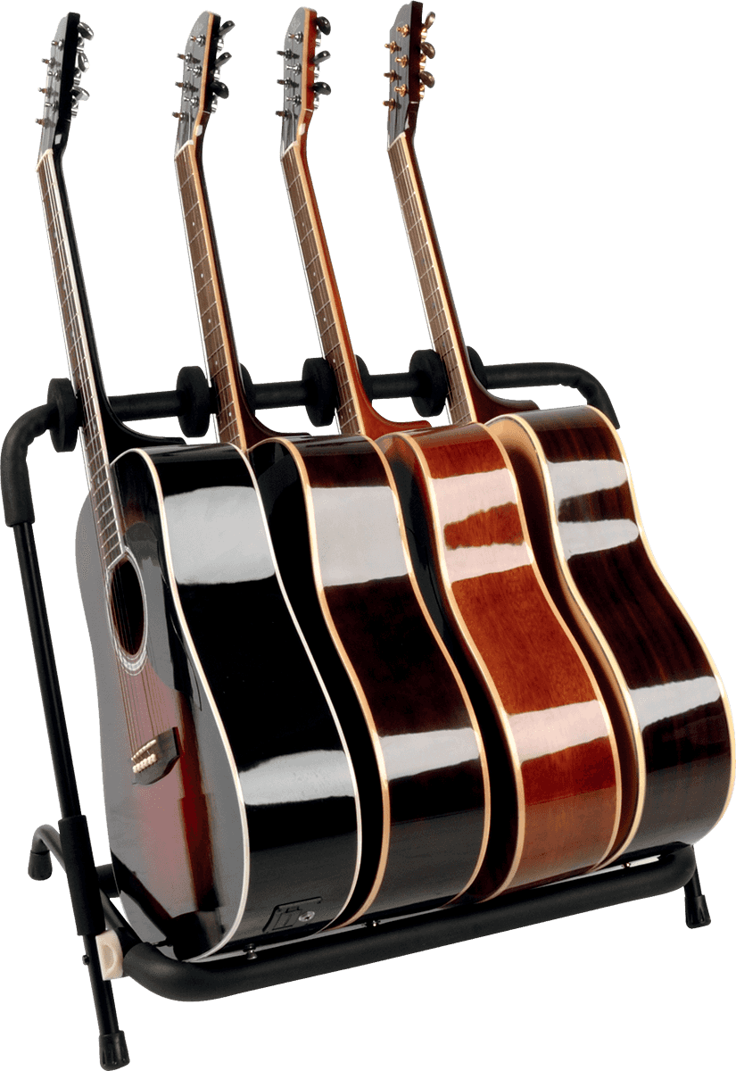 Quiklok Stand 6 Guitares Avec Séparations Réglables - Noir - Stand for guitar & bass - Variation 19