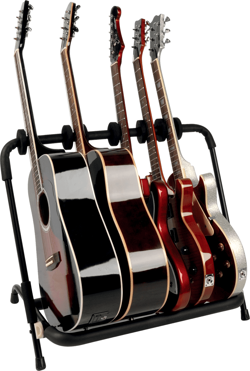 Quiklok Stand 6 Guitares Avec Séparations Réglables - Noir - Stand for guitar & bass - Variation 22