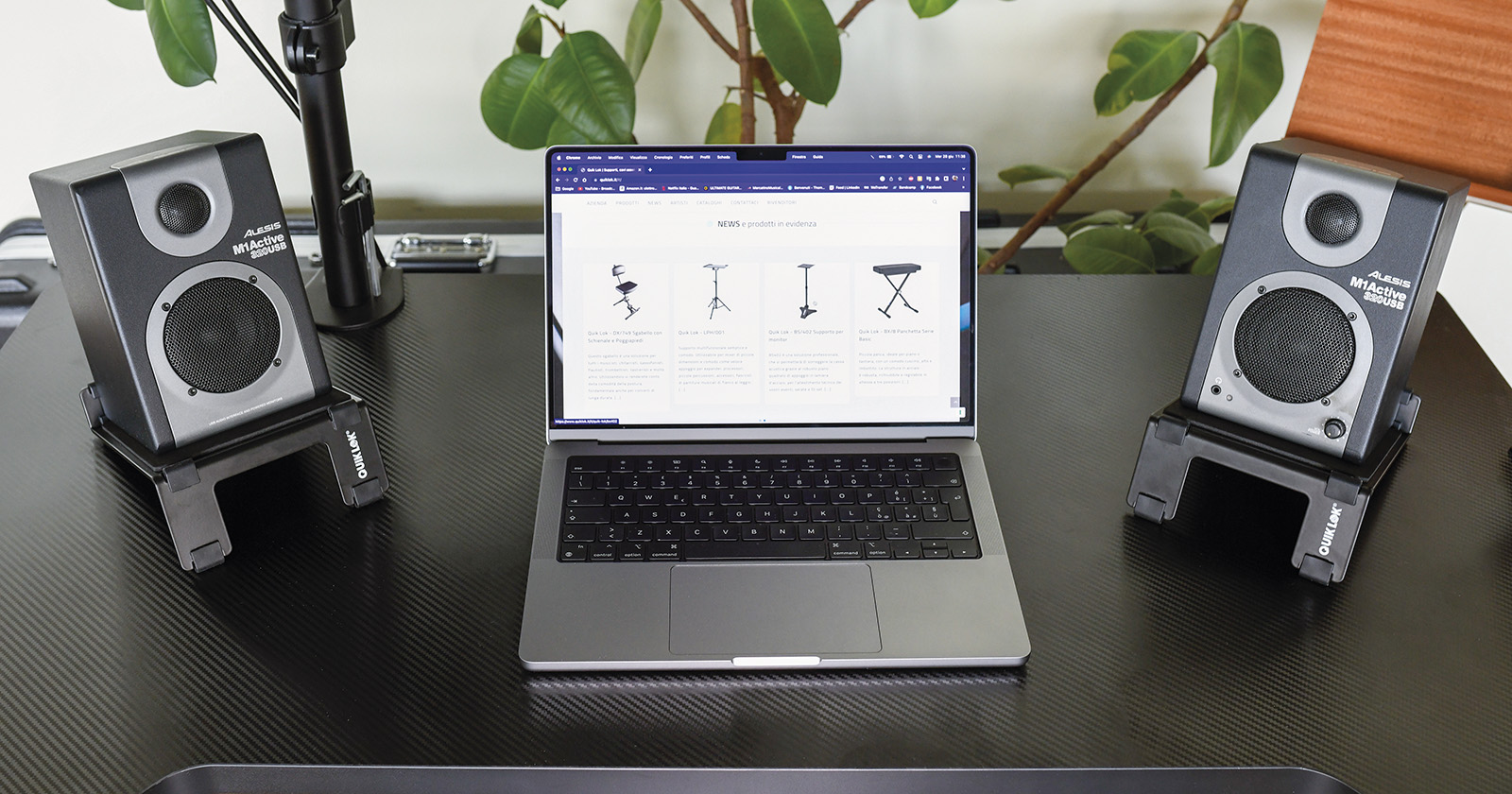 Quiklok Supports D'enceinte De Monitoring Pour Bureau (par Paire) - Stand for studio - Variation 4