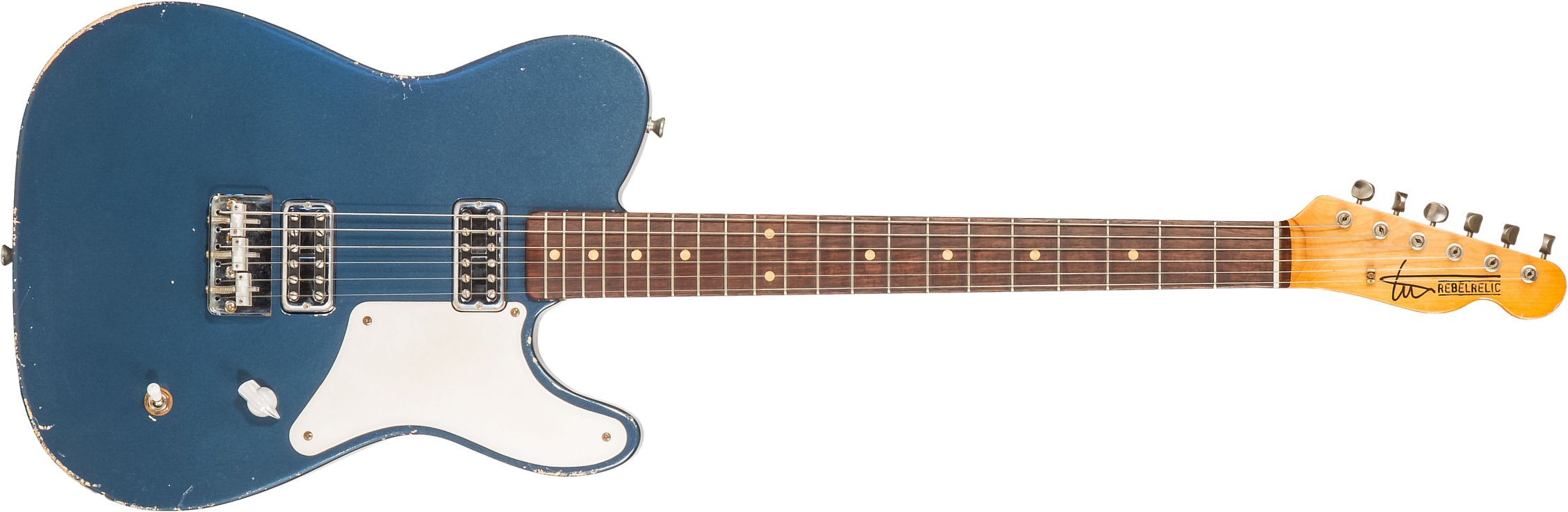 Rebelrelic Carmelita 2h Tv Jones Ht Rw #62165 - Medium Aged Lake Placid Blue - Tel shape electric guitar - Main picture