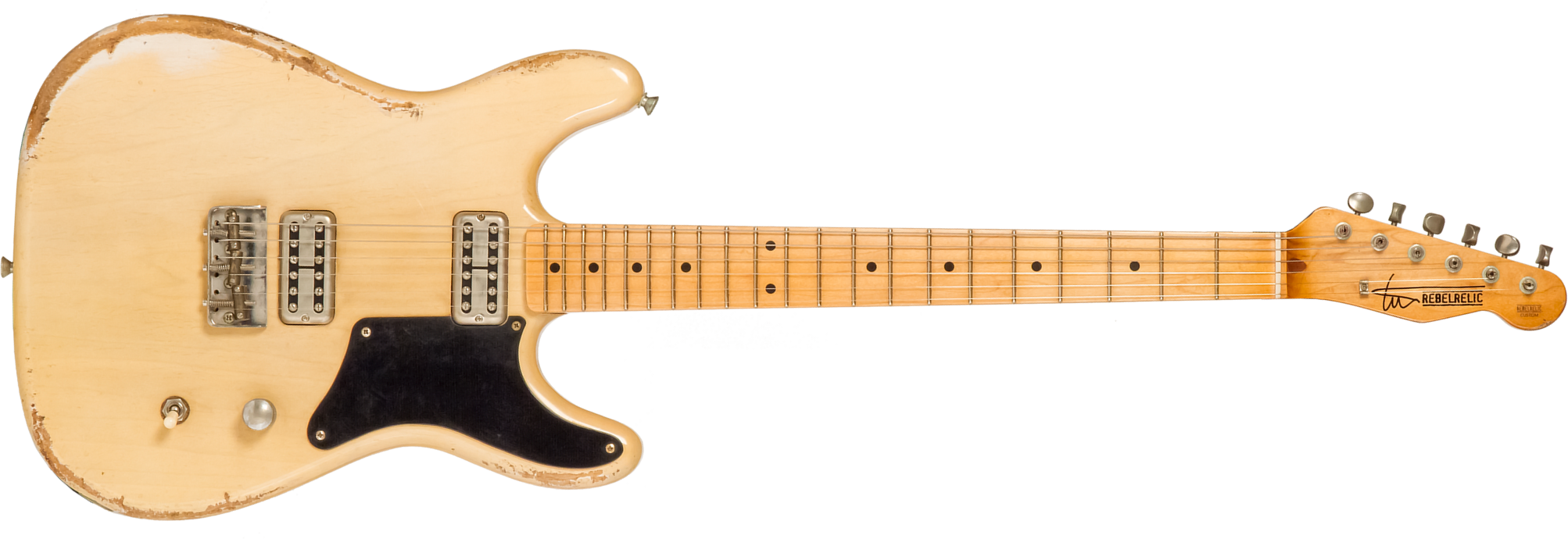 Rebelrelic Tux Monarch 2h Ht Rw #62081 - Transparent Eden Yellow - Str shape electric guitar - Main picture