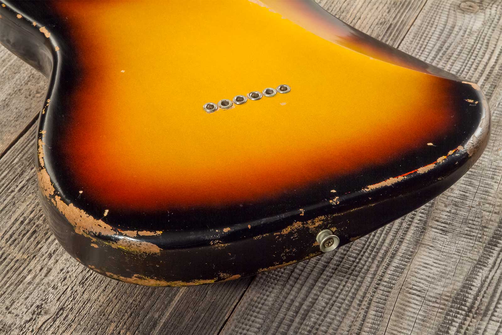 Rebelrelic S-series 1961 Hardtail 3s Ht Rw #231008 - 3-tone Sunburst - Str shape electric guitar - Variation 7