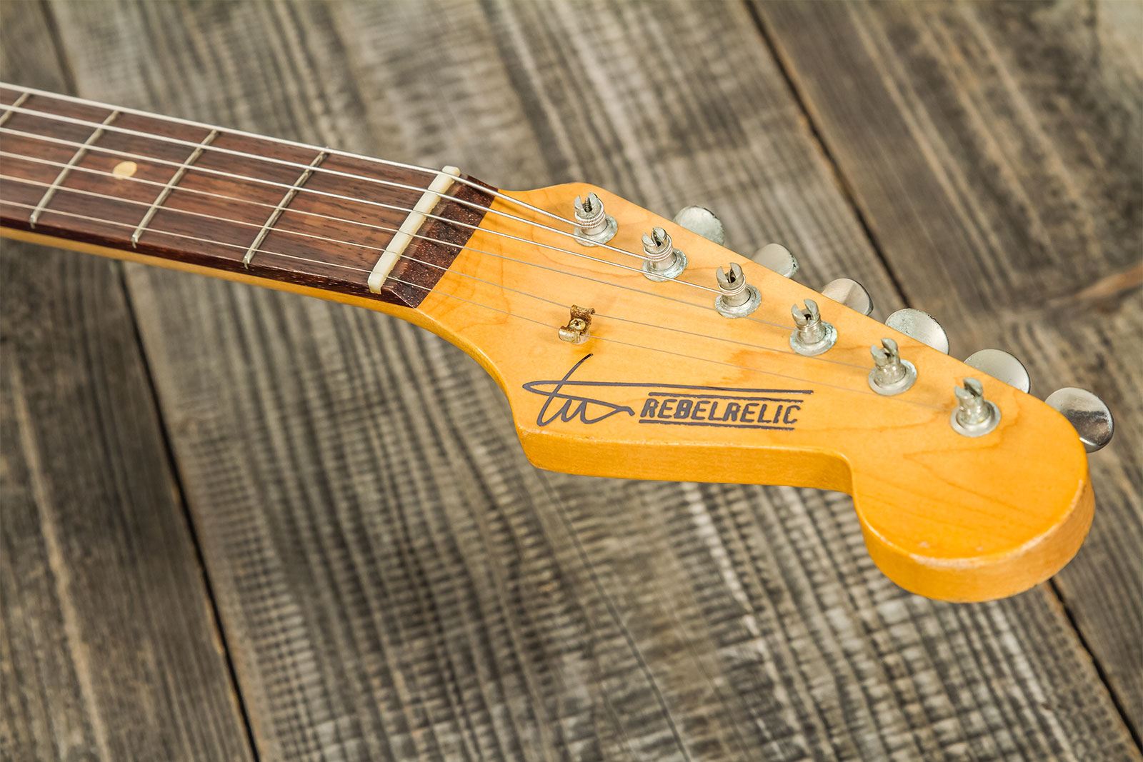 Rebelrelic S-series 62 3s Trem Rw #230203 - Light Aged Sherwood Forest Green - Str shape electric guitar - Variation 8