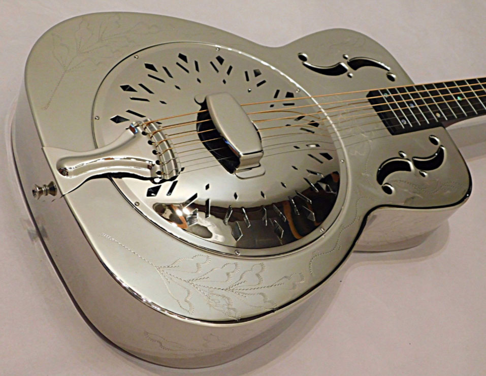 Recording king SO998EF Style0 Metal Body Resonator engraved flower