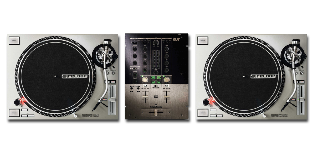 Reloop RP-7000 MK2 Silver X2 + Kut Full dj set