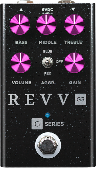Revv G3 Black Sparkle - Overdrive, distortion & fuzz effect pedal - Main picture