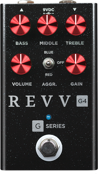 Revv G4 Black Sparkle - Overdrive, distortion & fuzz effect pedal - Main picture