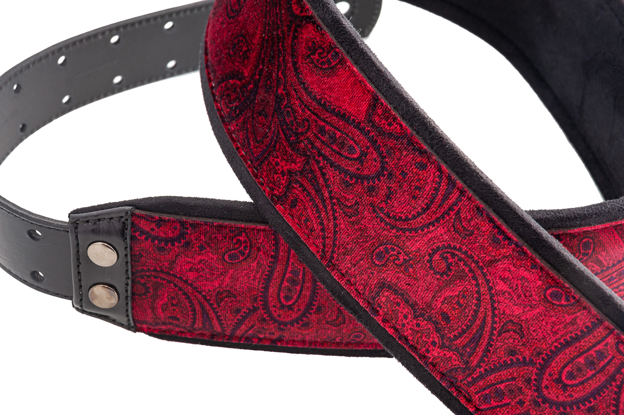 Righton Straps Courroie Velours Righton J-paisley Rouge - Guitar strap - Variation 1