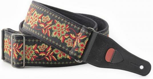 Righton Straps Courroie Vegan Righton Roses Ii Noir - Guitar strap - Main picture