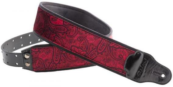 Righton Straps Courroie Velours Righton J-paisley Rouge - Guitar strap - Main picture